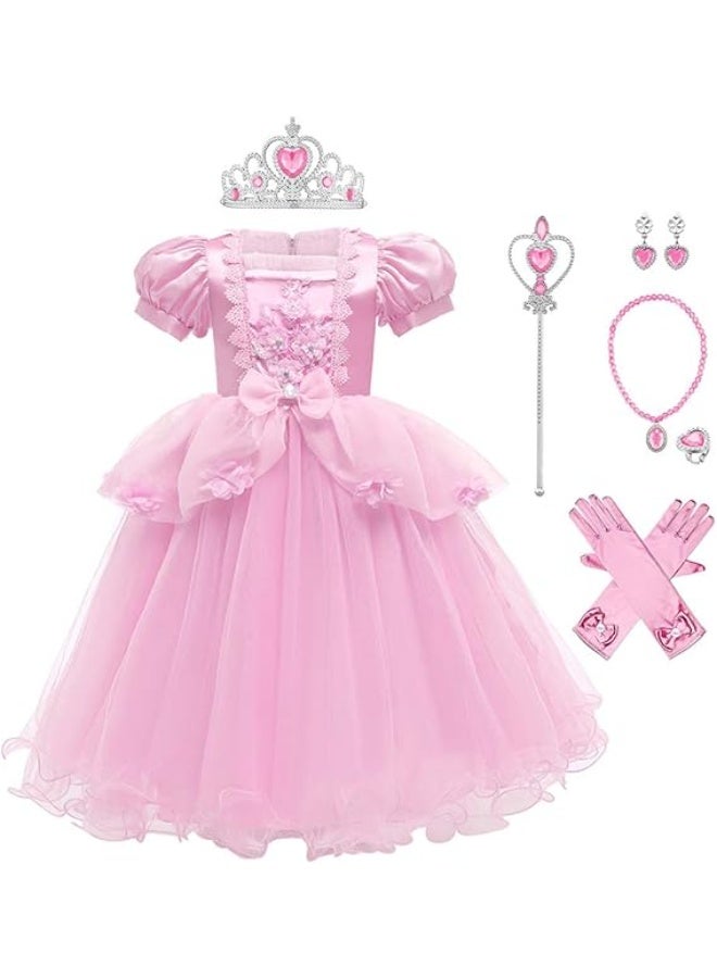 YelaJoy Girls Princess Dress Up Costume, Butterfly Tulle Dress+Accessories, Birthday Party Halloween Carnival Cosplay - Image 1